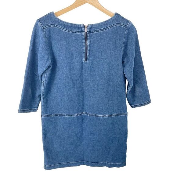 Ann Taylor Loft Women's Soft Denim Mini Shift Dress Size XS - Picture 4 of 11